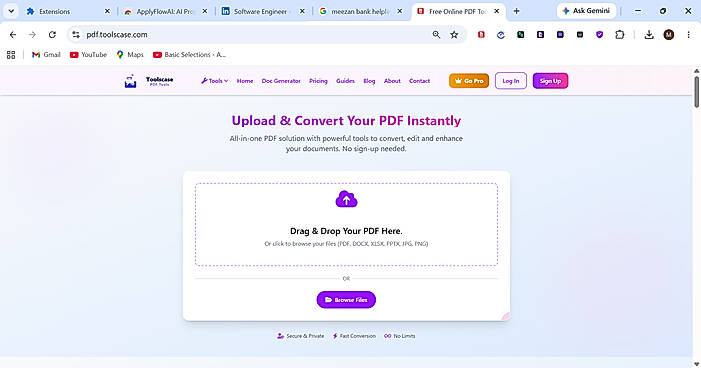 Toolscase PDF Tools – Online PDF Workspace
