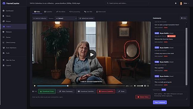 Video Review Screen