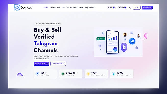 Acquire or sell Telegram channels with bot-verified stats and escrow protection