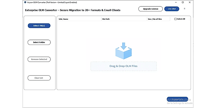 Download Aryson OLM Converter Tool