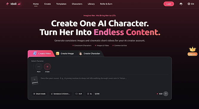 IdoliAI Homepage