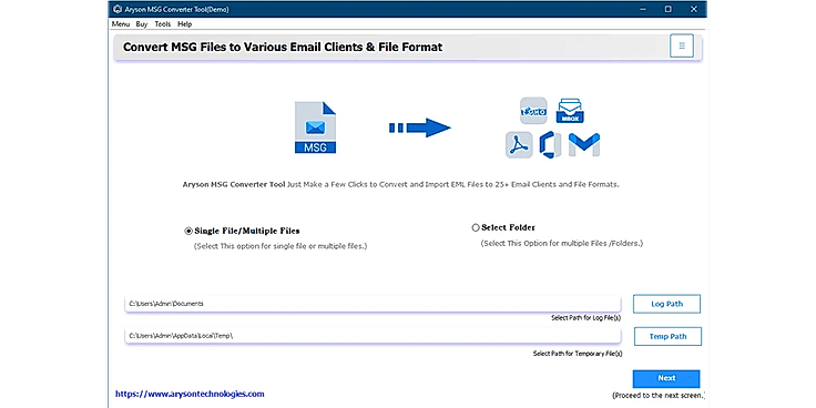 Download the Aryson MSG Converter Tool