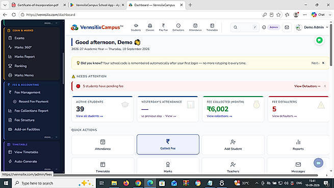 Admin Dashboard