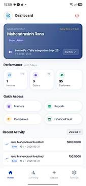 Mobile Dashboard