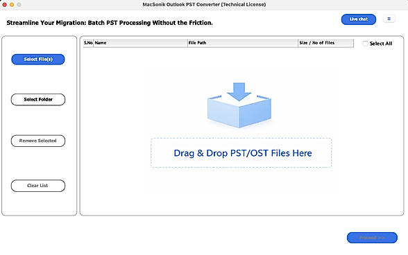 Download and launch the MacSonik PST Converter Tool for Mac