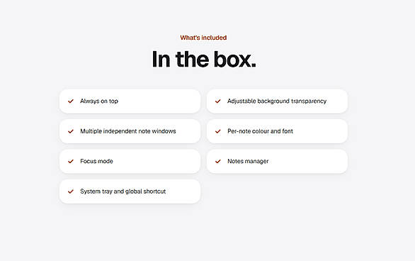 What's include in Oxid Notes