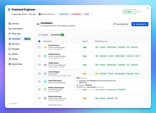 SkillsGraph candidate matching and explanations