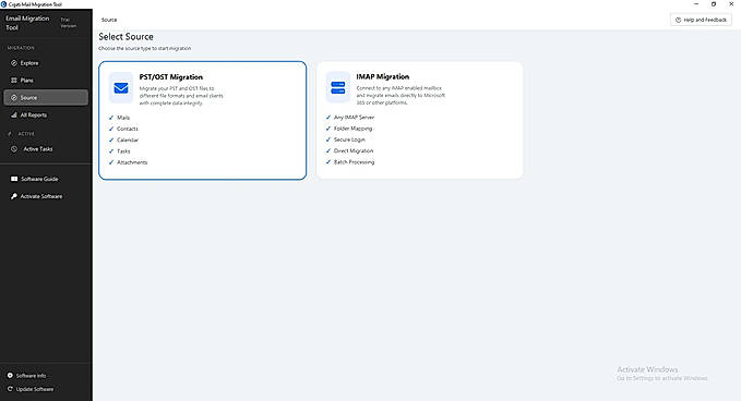 Install and Run the Cigati Email Migration Tool.