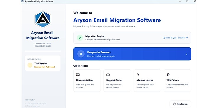 Download Aryson Email Migration Software