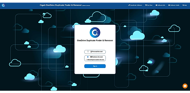 Install and run the Cigati OneDrive Duplicate Finder & Remover tool.