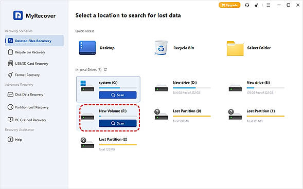 Scan drive F