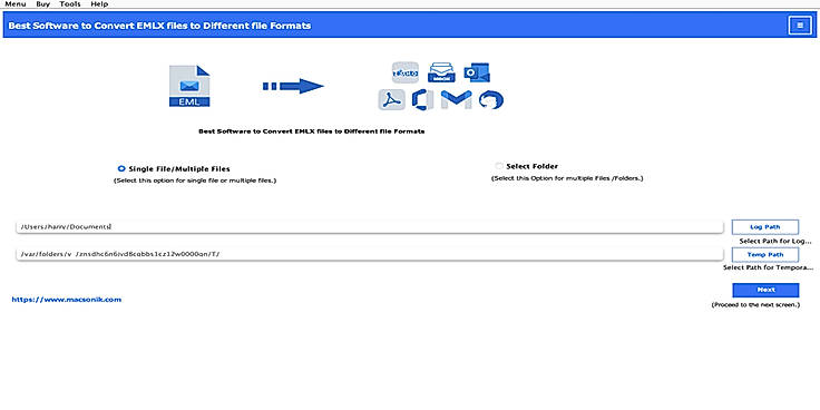 start downloading the ‘MacSonik EMLX Exporter Utility