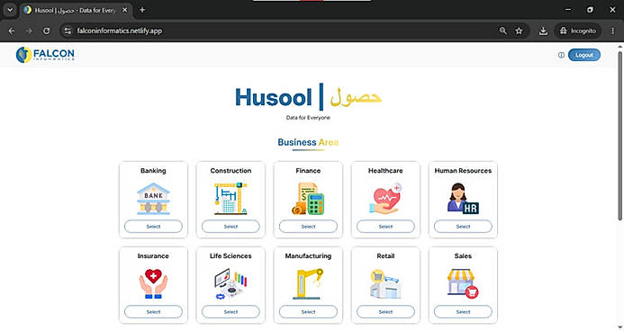 Husool provides a clean and intuitive dashboard to generate high-quality synthetic data across a wide range of business areas.