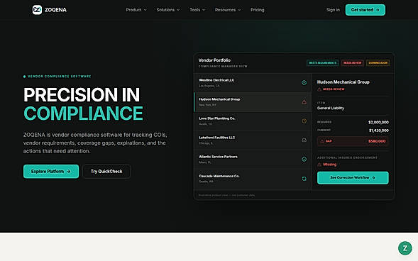 ZOQENA Homepage