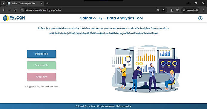 Safhat helps teams quickly find insights from data. Upload your Excel or CSV files, get instant analysis, and clean your data. Use it to spot sales trends, improve inventory, personalize experiences, streamline patient records, highlight missing values, support medical teams, securely report banking transactions, catch suspicious activity, and assess financial risks all in one user-friendly tool.