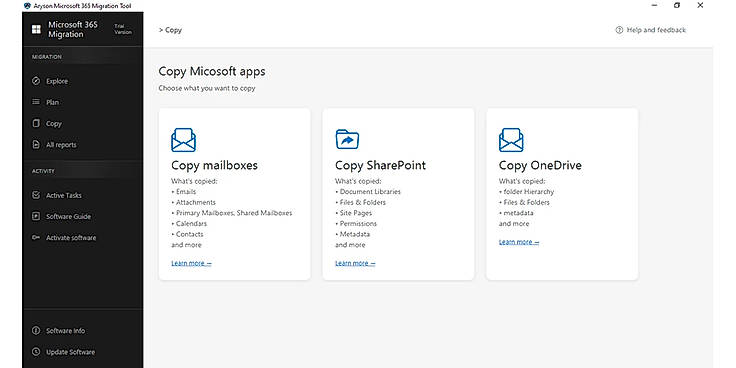 Download and install the Aryson Microsoft 365 Migration Tool.