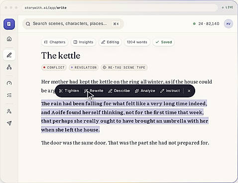 StorywithAI UI Write