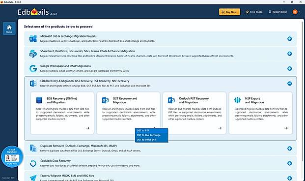 EdbMails OST to PST Converter