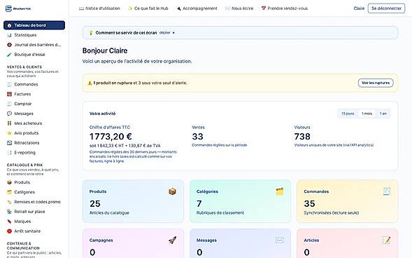 Merchant dashboard (demo shop)
