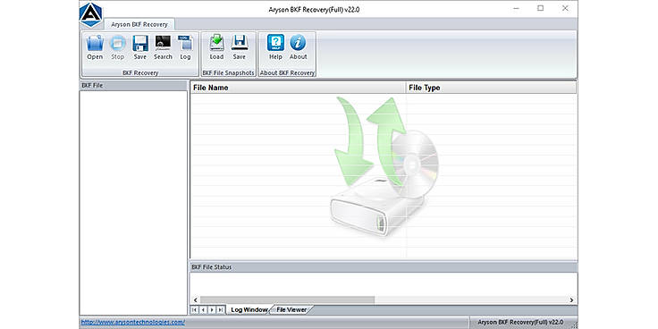 Run the BKF File Recovery Tool.
