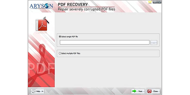 Firstly, download and install the Aryson PDF Recovery Tool on your PC. Run it.