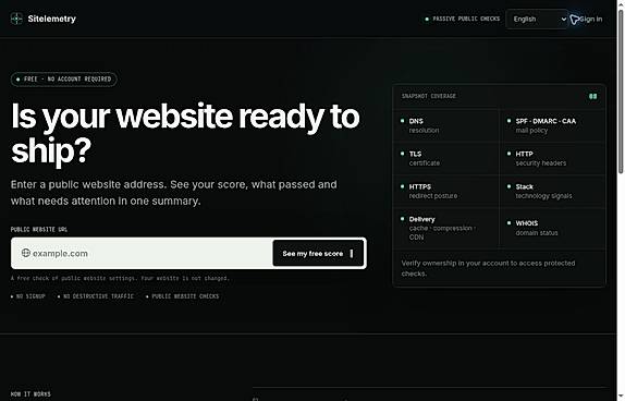 Public launch readiness check interface