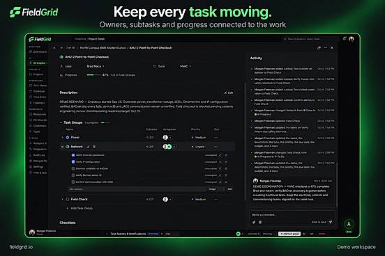 Coordinate tasks across construction trades