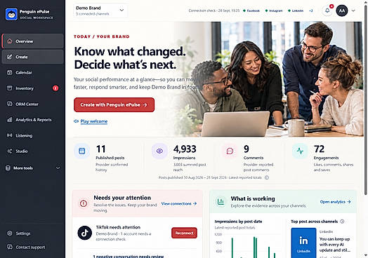 Penguin ePulse social workspace overview