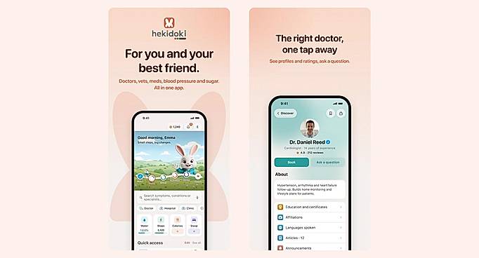 Patient app home and doctor profile