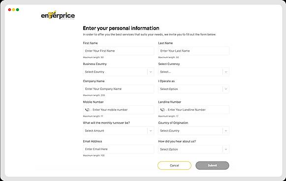 Product Registration Page