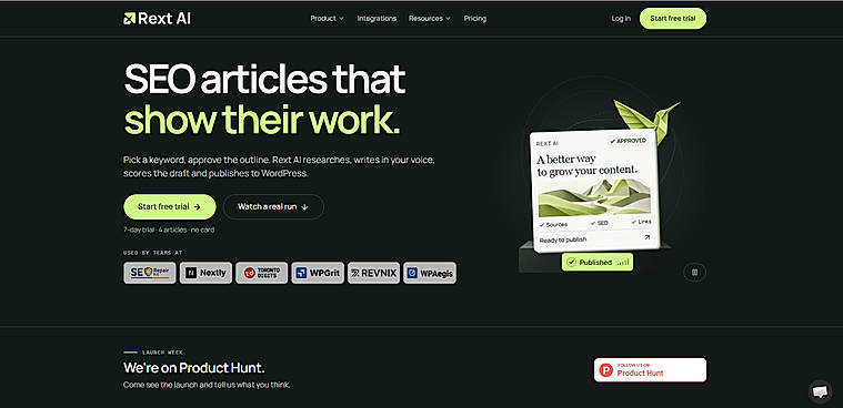 Product home page