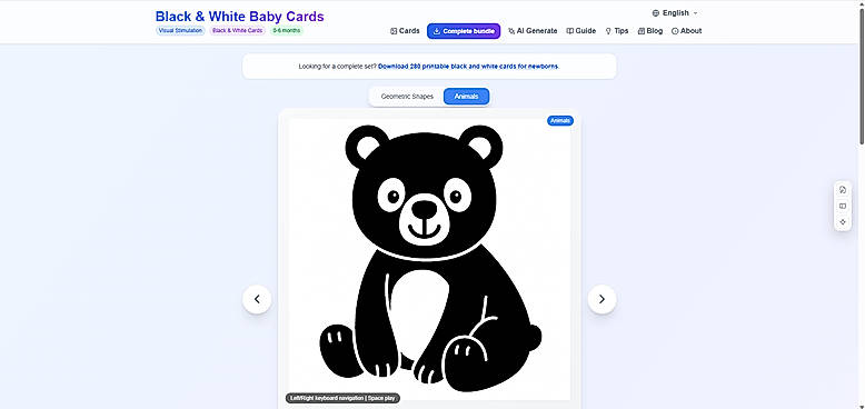 Black & White Baby Cards homepage
