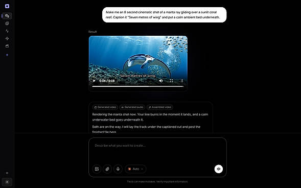 Ask for a video in plain language
