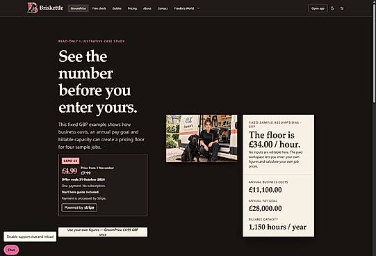 Read-only illustrative pricing case study