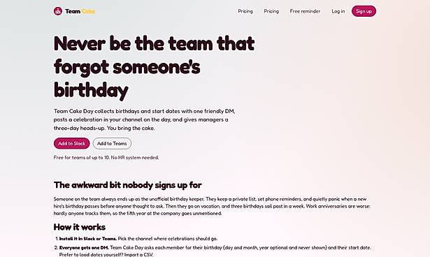 Home page