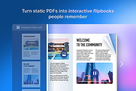 Turn static PDFs into interactive flipbooks people remember