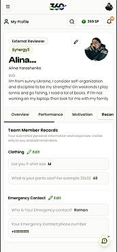 My Profile (Mobile view)