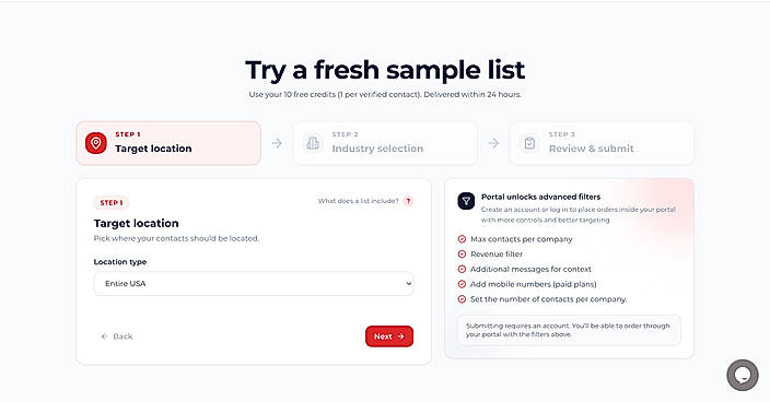 Try a fresh list