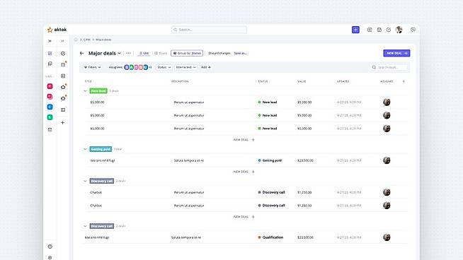 CRM Dashbord