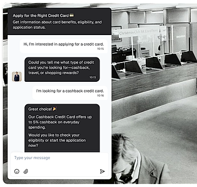 no code ai conversation for banking