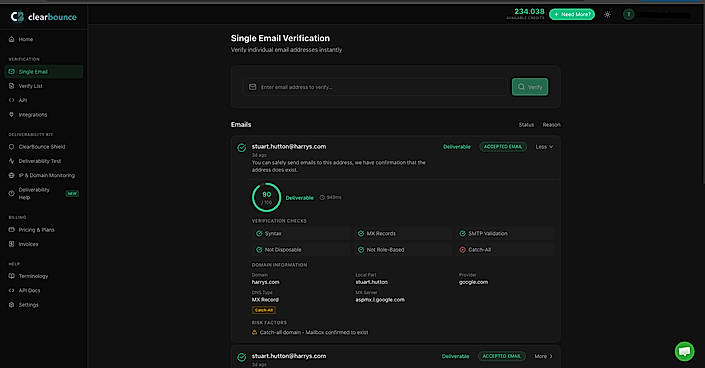 Single Verification