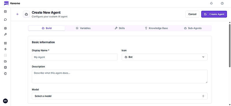 Create Agent Dashboard