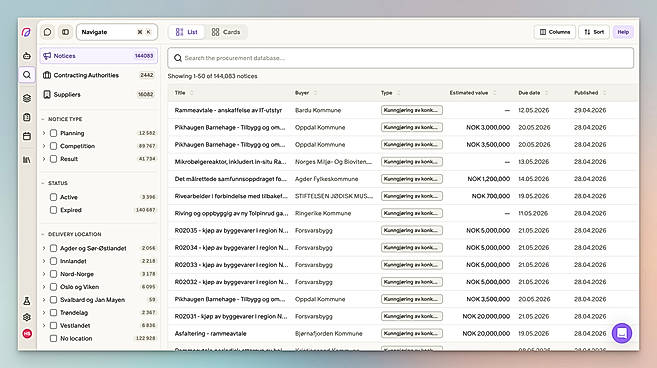 Find the tenders you are looking for with the Search-function