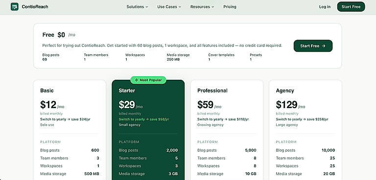 ContioReach pricing
