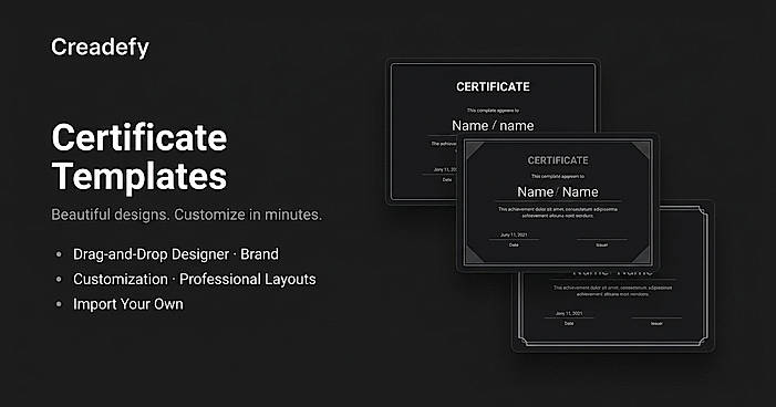 Creadefy Templates