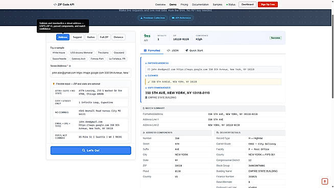 Address validation handles messy real-world input
