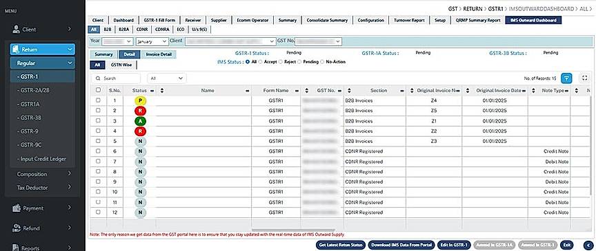 Gen GST IMS  Outward Details Section