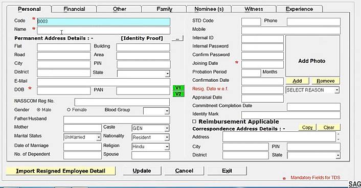 Gen Payroll Employee Add