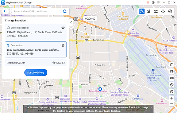 MagFone Location Changer map