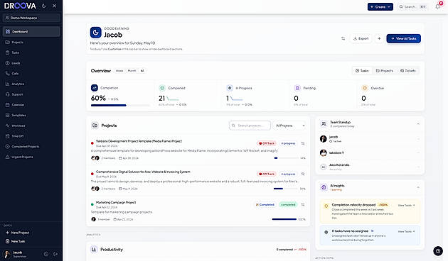 Dashboard page